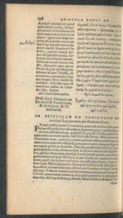 In Epistolam Ad Corinthios Secundam Argumentum ...