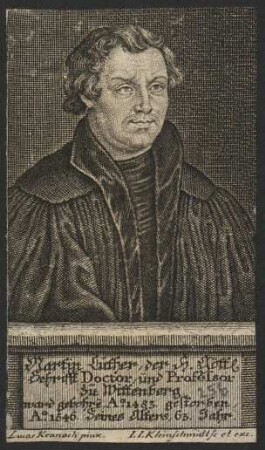 Martin Luther, der H. Göttl. Schrifft Doctor, und Professor zu Wittenberg : ward gebohren ...