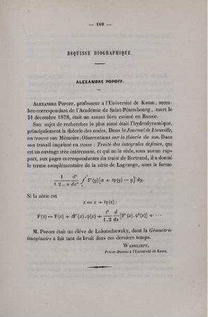 Esquisse biographique.
