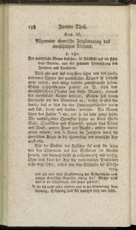 Kap. III. Allgemeine chemische Zergliederung des menschlichen Körpers