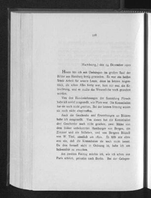 [Hamburg,] den 24. December 1912