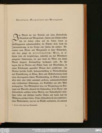 Abendland, Morgenland und Mittagland