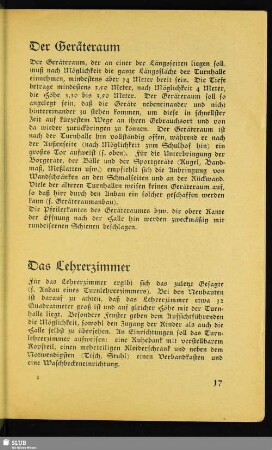 Der Geräteraum