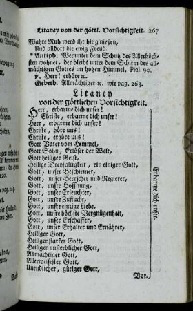 Litaney von der göttlichen Vorsichtigkeit