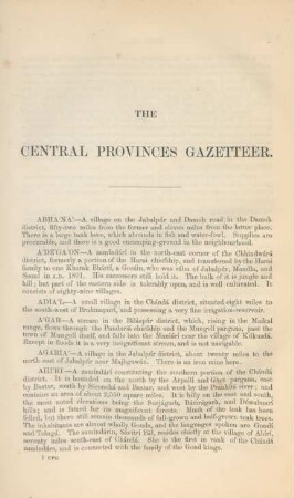 The central provinces gazetteer
