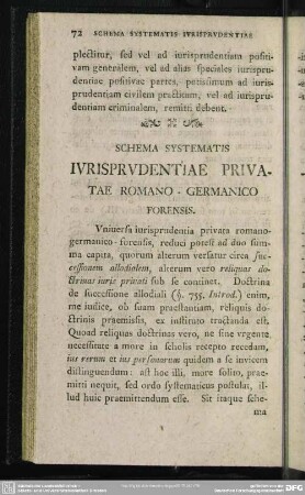 Schema Systematis Iurisprudentiae Privatae Romano-Germanico Forensis