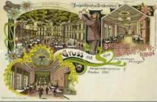 Postkarte mit Werbung für das Breslauer Gewerkschaftshaus