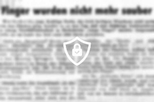 Finger wurden nicht mehr sauber