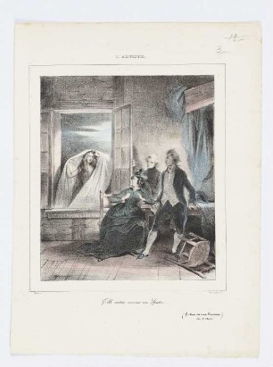 Elle entra comme un spectre..., aus: "L’Artiste", Paris 1832