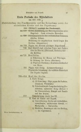Erste Periode des Mittelalters um 600-900