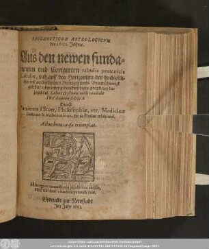 Prognosticon Astrologicvm des 1601. Jahres. : Aus den newen fundamenten vnd Corigirten tabulis prutenicis Calculirt, vnd auff den Horizontem des hochlöblichen vnd weitberümbten Hertzogthumbs Braunschweigk gestellet/ neben einer gedenckwirdigen prophezey dazugesetzet. ...