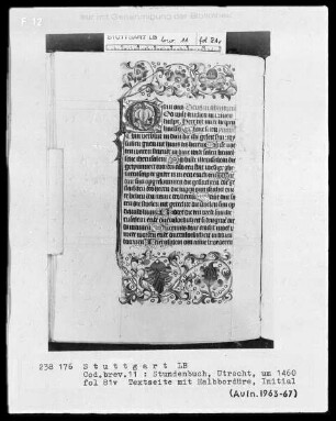 Niederländisches Stundenbuch (Handschrift der Brüder vom gemeinsamen Leben) — ---, Folio 81 versoTextblatt