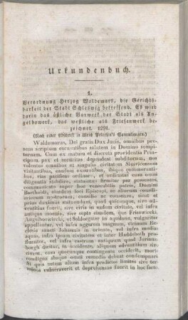 Urkundenbuch.