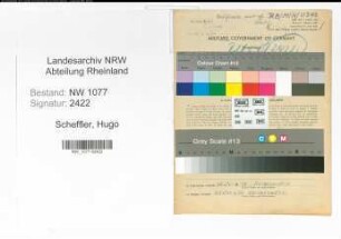 Entnazifizierung Hugo Scheffler , geb. 05.05.1899 (Angestellter)