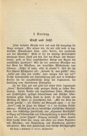 Aufgaben und Ziele des Menschenlebens : nach Vorträgen, gehalten im Volkshochschulverein zu München
