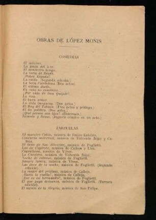 Obras de López Monís