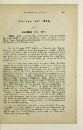 Europa seit 1815