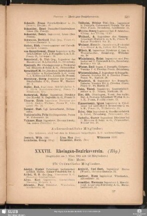 XXXVII. Rheingau-Bezirksverein.