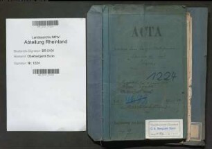 Coninx; Adalbert Ferdinand, Bergassessor; Prüfungs- u. Personalakten Band 1