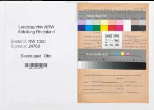 Entnazifizierung Otto Skerstupeit, geb. 12.07.1905 (Polizeibeamter)