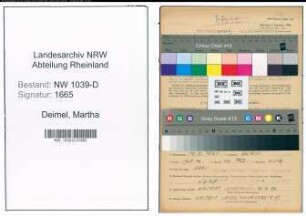Entnazifizierung Martha Deimel , geb. 19.05.1921 (Angestellte)