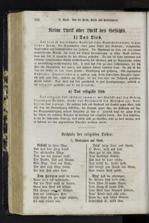 Reine Lyrik oder Lyrik des Gefühls