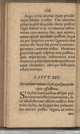 Caput XIII. De ratione motus chyli, eiusque principio effectivo