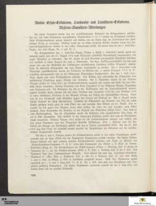 Mobile Ersatzeskadrons, Landwehr- und Landsturm-Eskadrons, Reserve-Kavallerie-Abteilungen