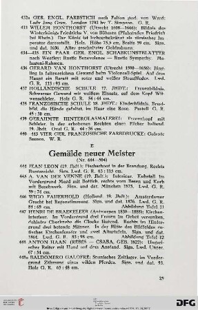 E. Gemälde neuer Meister (Nr. 444-504)