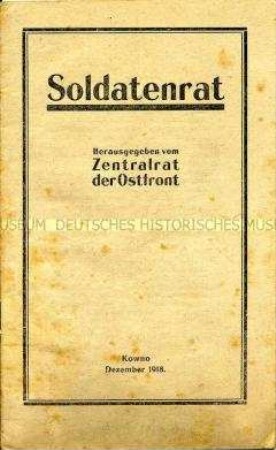 Richtlinien für die Wahl und die Arbeit von Soldatenräten