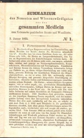 1. Januar 1835. No 1.