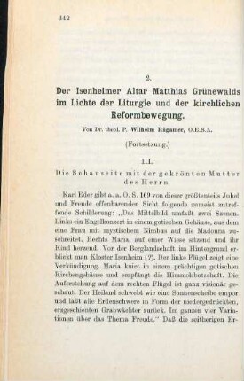 442 - 460 Der Isenheimer Altar Matthias Grünewalds im Lichte der Liturgie und der kirchlichen Reformbewegung