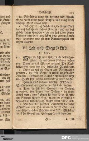 VI. Lob- und Sieges-Lied.