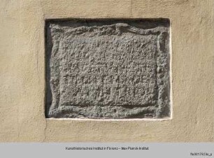 Inschrift der "Signori Otto di Guardia e Balia della città di Firenze"