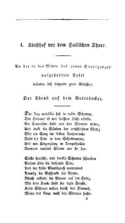 1. Kirchhof vor dem Hallischen Thore