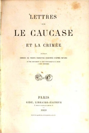 Lettres sur le Caucase et la Crimée