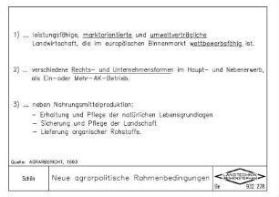 Neue agrarpolitische Rahmenbedingungen
