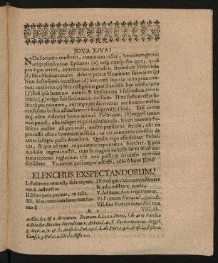 Elenchus Exspectandorum.
