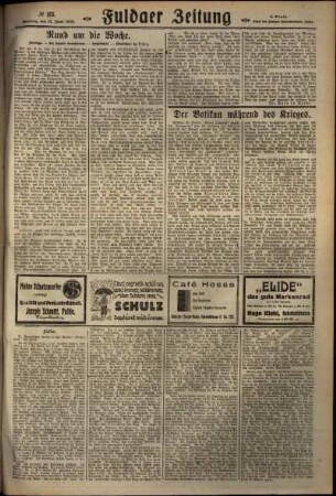 Zweite Ausgabe vom Sonntag, den 10. Juni 1928.