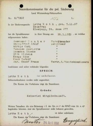 Roth, Lotte