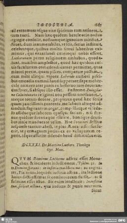 DCXXXI. De Martino Luthero, Theologo Opt. Max.