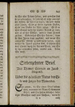 Siebenzehnter Brief.