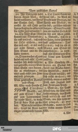 Vom geistlichen Kampf und Sieg.