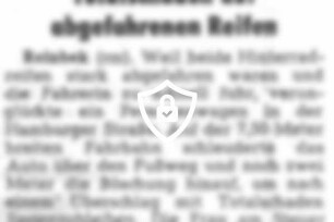 Totalschaden auf abgefahrenen Reifen