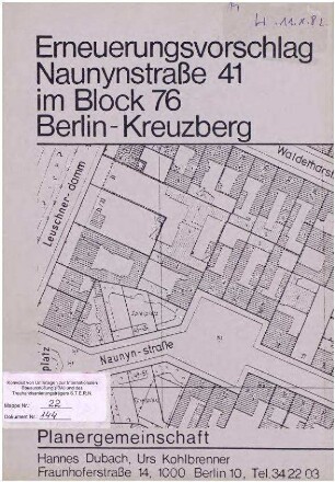 Gutachten: Erneuerungsvorschlag Naunynstr. 41