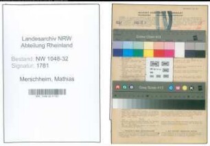 Entnazifizierung Mathias Merschheim , geb. 14.02.1891 (Beamter)