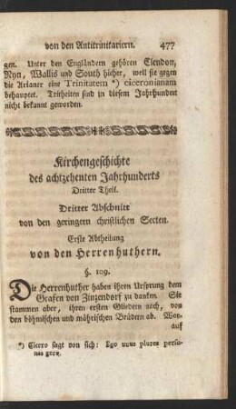 Kirchengeschichte ... Dritter Theil. Dritter Abschnitt von den geringern christlichen Secten.