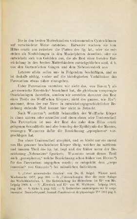 Ueber cystische Geschwülste im Nebeneierstock