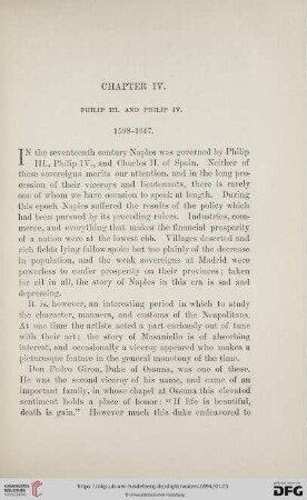 Chapter IV: Philip III. and Philip IV. 1598-1647