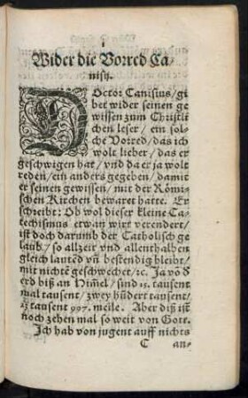 Wider die Vorred Canisii.